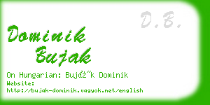 dominik bujak business card